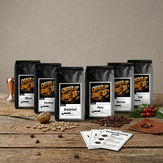 Best Sellers Sample Pack: 6Bean, Cowboy, Breakfast, Peru, Mexico, Bali