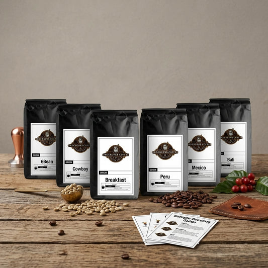 Best Sellers Sample Pack: 6Bean, Cowboy, Breakfast, Peru, Mexico, Bali